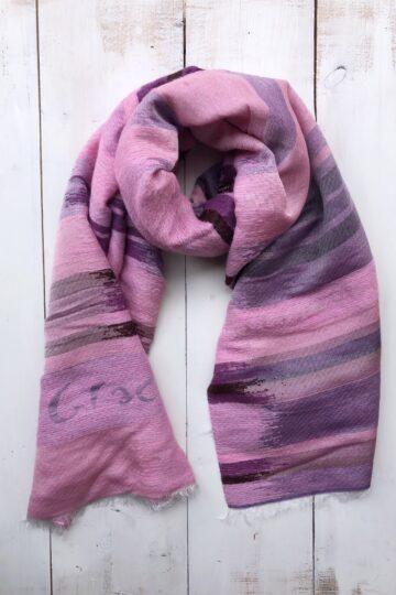 Sciarpa multicolor Manila Grace particolare- rosa