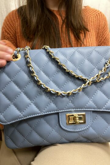 Borsa Matelassè Azzurra