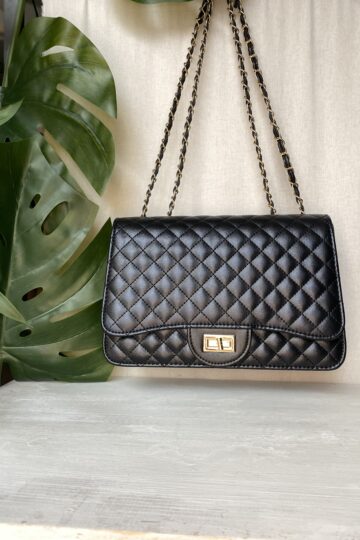 Borsa Nera Tracolla Ecopelle