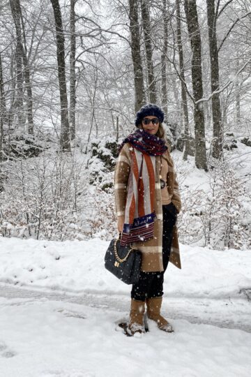 Cappotto Quadri Cammello