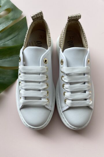 Sneakers Bianca e Platino Ovyè