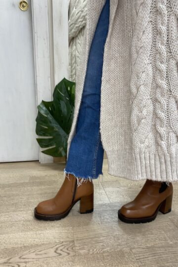 Stivaletto Donna in Pelle cuoio