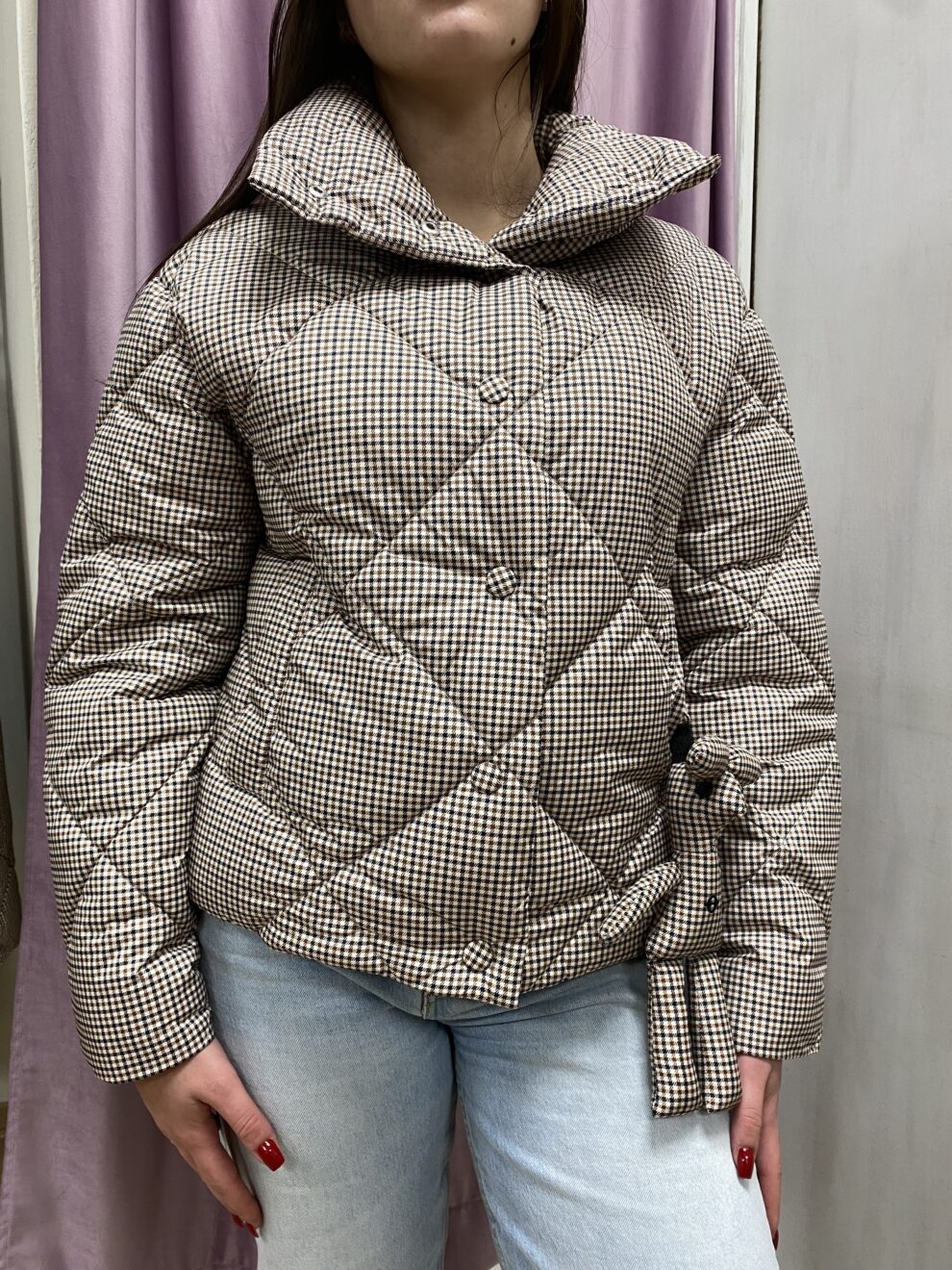 Giacca Check Why Out Ottodame particolare - pupazzo